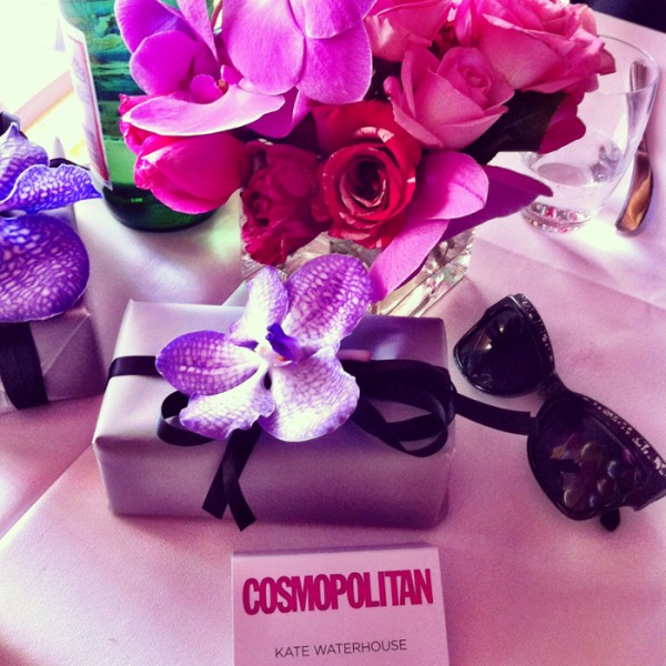 The table decorations at Cosmopolitan's 40th birthday.