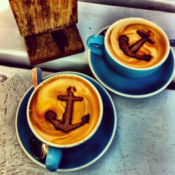 Coffee a The Balmoral Boatshed.