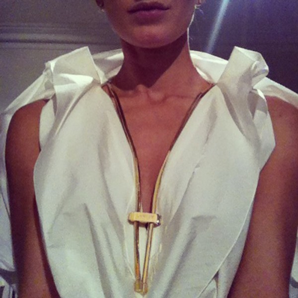 Outfit details from the InStyle Women of Style Awards. Wearing a Lanvin top and necklace.