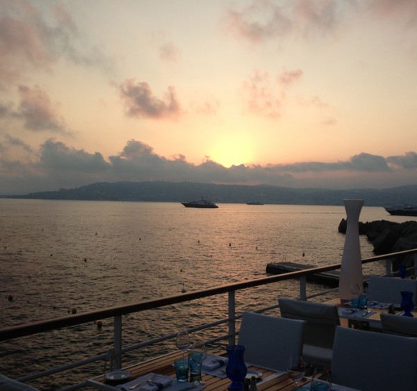 View from Eden-Roc Grill and Lounge Bar at Hotel Du Cap-Eden-Roc, Antibes.