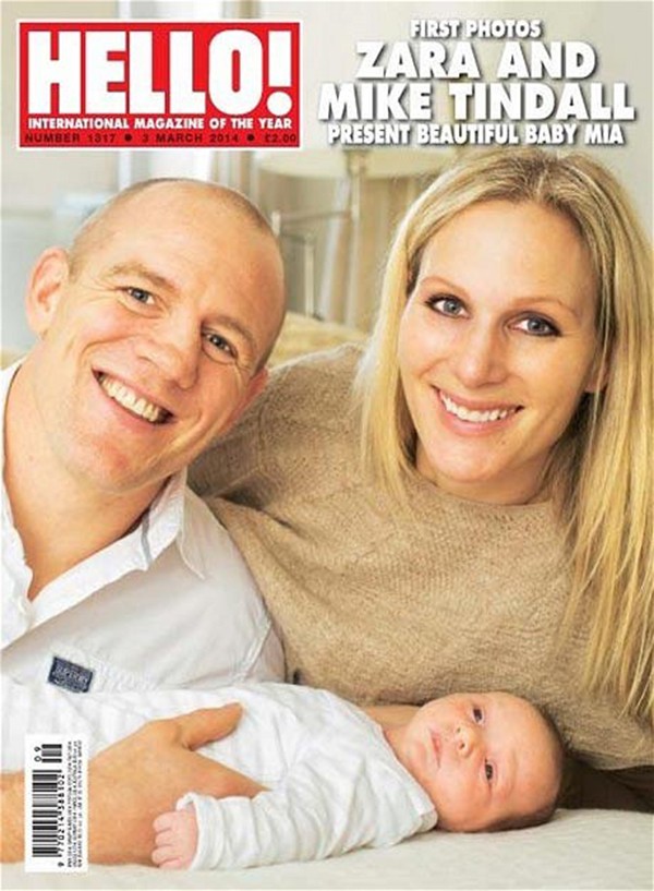 Zara with her husband Mike Tindall and their daughter Mia.