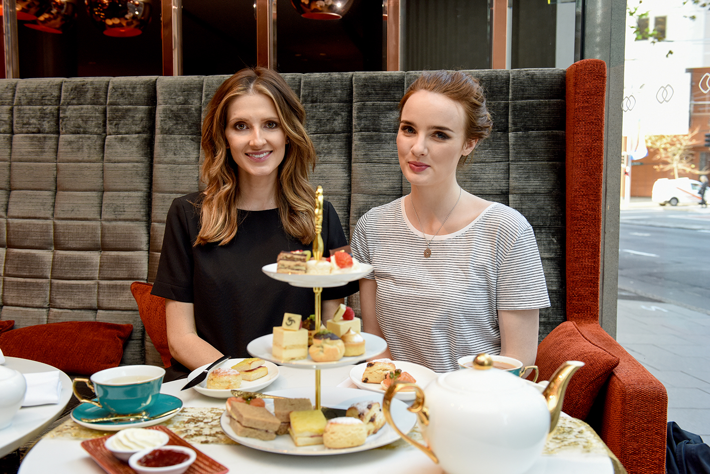 Date with Kate Kate Waterhouse (left) with Anna O'Byrne 12th May 2016. Photo: Steven Siewert
