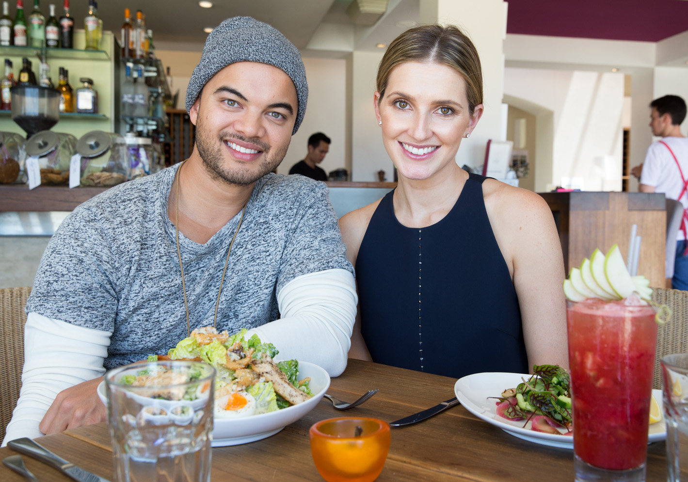 Date with Kate: Kate Waterhouse and Guy Sebastian at The Bathers Pavillion in Balmoral, Sydney. 10th November 2016 Photo: Janie Barrett