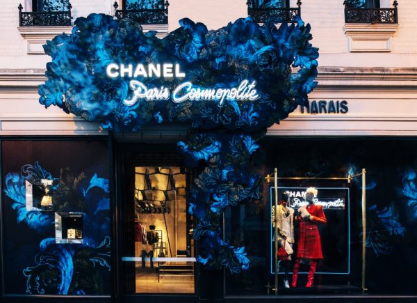 Chanel at Marais pop-up boutique store front Melbourne