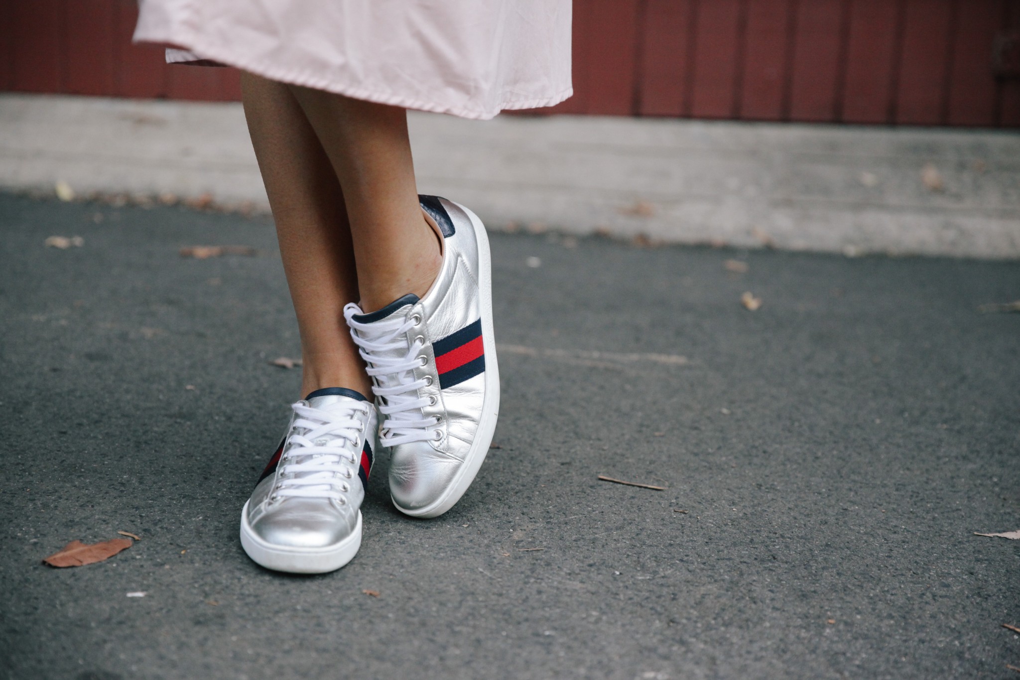 Metallic sneakers are your stylish new 