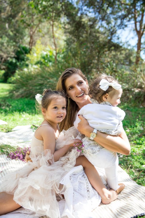 Kate Waterhouse with daughters Sophia and Grace