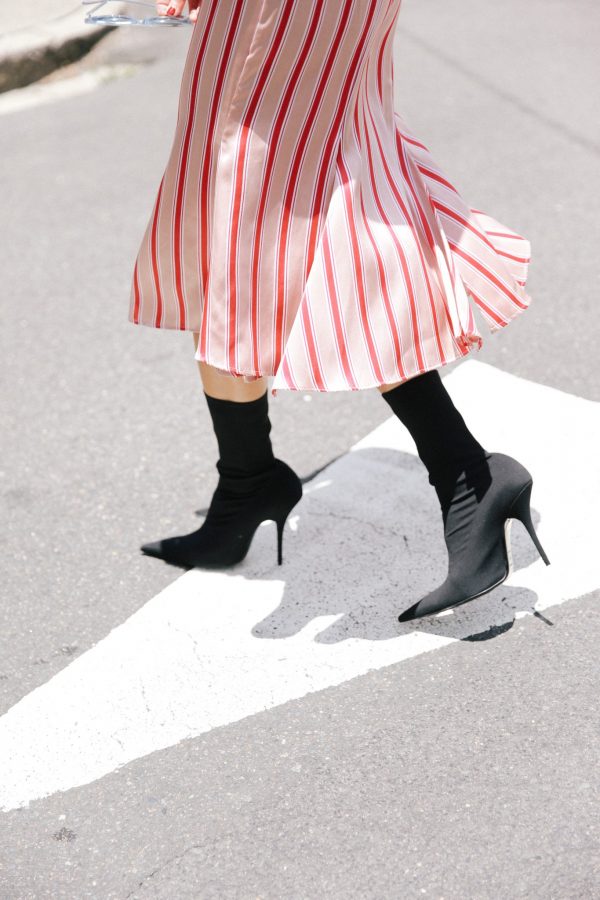 Kate Waterhouse street style balenciaga sock boots and maggie marilyn skirt