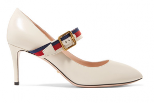 Stylish work shoes Gucci Sylvie grosgrain trimmed leather pumps