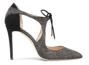 Stylish work shoes Jimmy Choo Vanessa 100 cutout textured leather and suede pumps