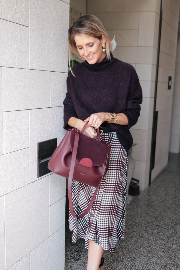 Kate Waterhouse street style wearing Veronika Maine and carrying Poleme bag