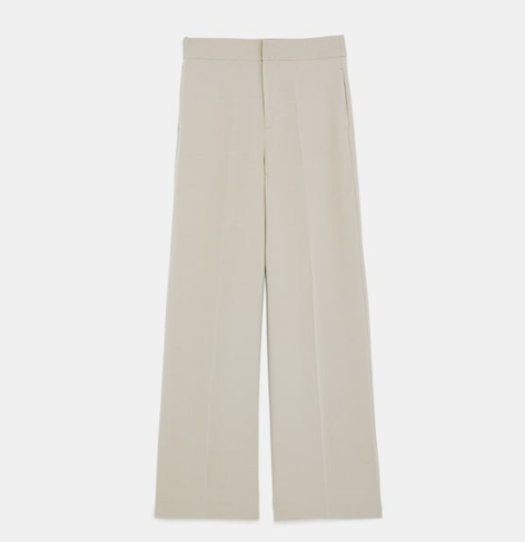 Zara neutral wide leg trousers