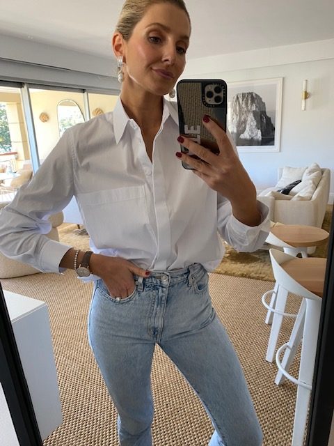 A Classic Combination: White Blouse and Jeans